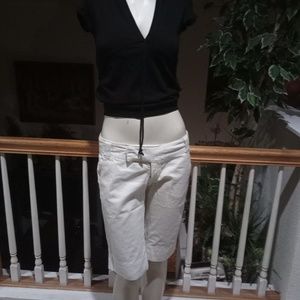 Abercrombie and Fitch white above the knee shorts